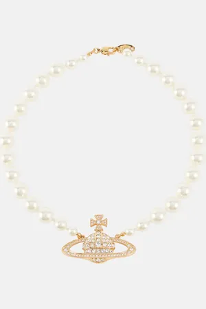Vivienne Westwood Choker Orb aus Zierperlen mit Kristallen