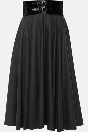 Alaïa Alaïa High-Rise-Midirock aus Schurwolle