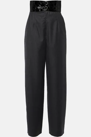 Alaïa Alaïa High-Rise-Hose aus Schurwolle