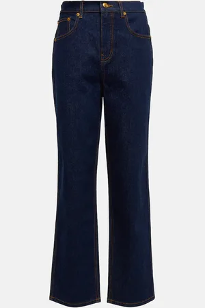 Tory Burch High-Rise Straight-Leg Jeans