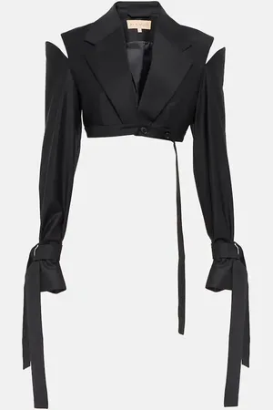 AYA MUSE Cropped-Blazer Xylo aus einem Wollgemisch