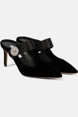 Aquazzura Verzierte Mules Crystal Macaron 75