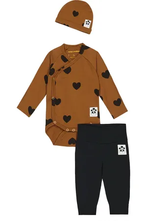 Mini Rodini Baby Set aus Body, Leggings und Mütze