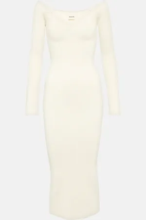 Khaite Schulterfreies Midikleid Pia