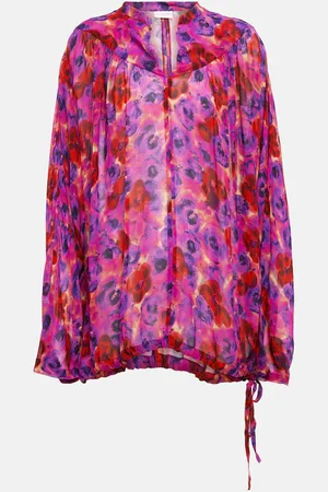 DRIES VAN NOTEN Bedruckte Bluse aus Georgette
