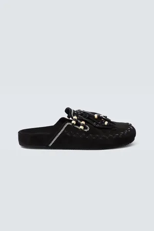 Alanui Slippers The Journey aus Veloursleder