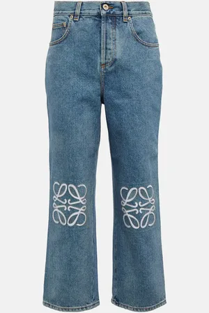 Loewe High-Rise Cropped Jeans Anagram