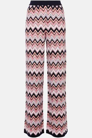 Missoni Weite High-Rise-Hose aus Häkelstrick