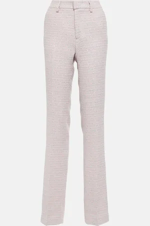 Alessandra Rich Gerade Mid-Rise-Hose