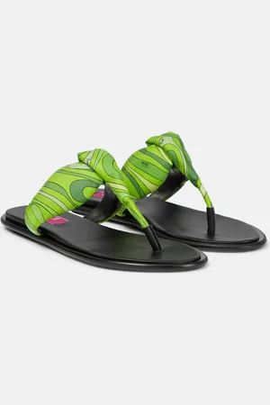 Puccini Sandalen Iride aus Seide und Leder