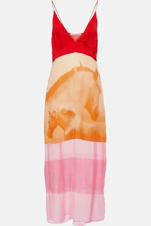 Stella McCartney Midikleid aus Seide mit Pailletten