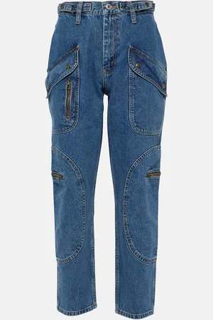 RE/DONE High-Rise Cargo-Jeans Racer