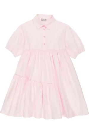 Il gufo Kleid aus Baumwoll-Satin
