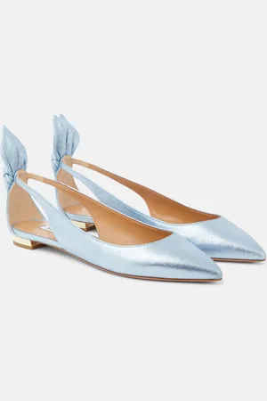 Aquazzura Ballerinas aus Metallic-Leder