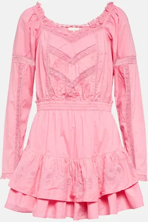 LOVESHACKFANCY Minikleid Sanaya aus Baumwolle