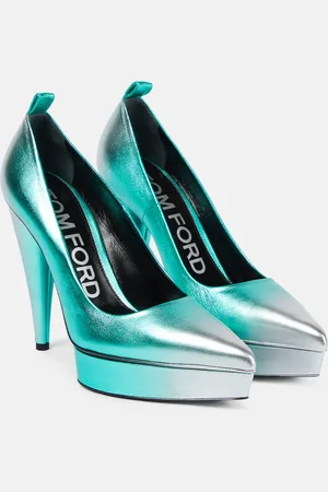 Tom Ford Plateau-Pumps aus Metallic-Leder