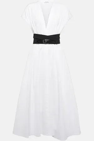 Alaïa Alaïa Midikleid aus Baumwollpopeline