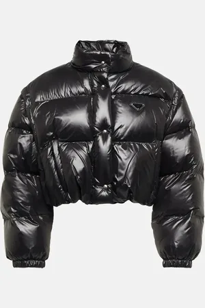 Prada Cropped-Daunenjacke aus Re-Nylon