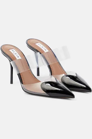 Alaïa Alaïa Mules Cœur mit Lackleder