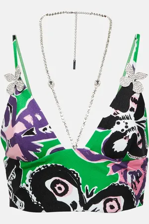 AREA Bedrucktes Cropped-Top