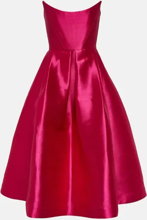 ALEX PERRY Midikleid aus Seiden-Faille