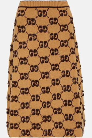 Gucci Midirock GG aus Woll-Jacquard