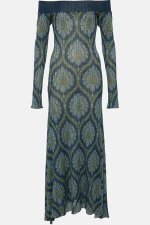 Etro Bedrucktes Off-Shoulder-Midikleid