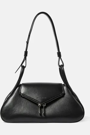 Amina Muaddi Schultertasche Gemini aus Leder