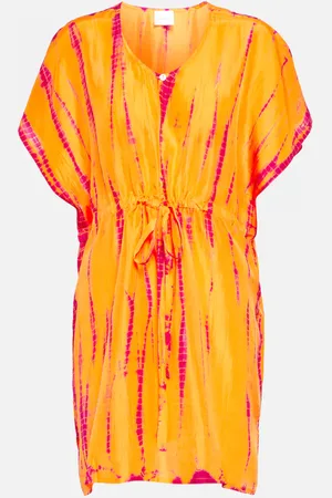 ANNA KOSTUROVA Bedruckter Kaftan aus Seide