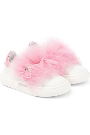 MONNALISA Sneakers aus Leder mit Tüll