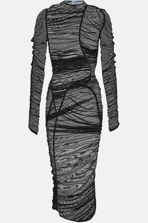 MUGLER Midikleid aus Mesh
