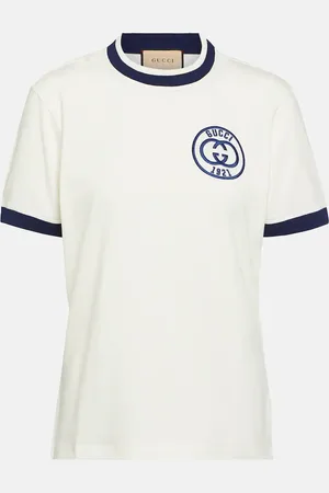 Gucci Besticktes T-Shirt aus Baumwolle