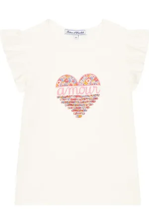 Tartine Et Chocolat Besticktes T-Shirt aus Baumwolle