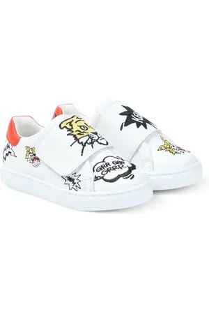 Kenzo Bestickte Sneakers aus Leder