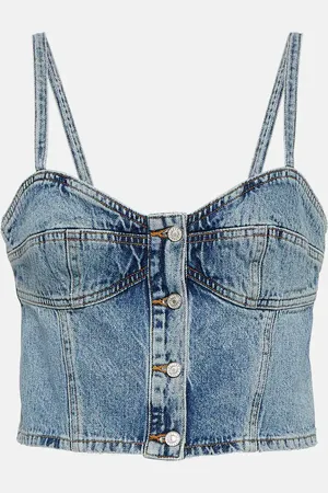 AGOLDE Cropped-Top Lola aus Denim