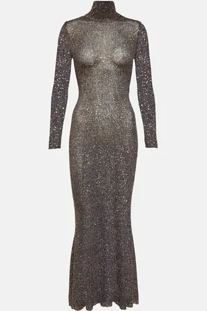 Balenciaga Maxikleid mit Pailletten