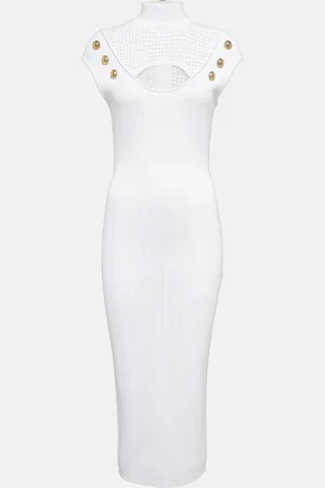 Balmain Midikleid mit Mesh