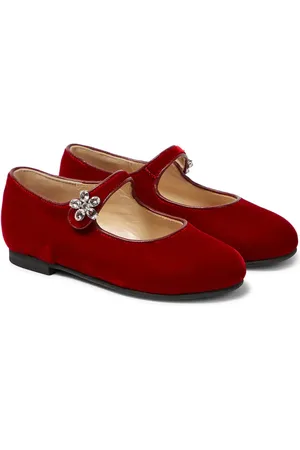 Il gufo Verzierte Ballerinas aus Samt