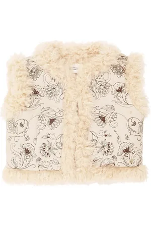 BONPOINT Bedruckte Weste Tuli mit Faux Fur