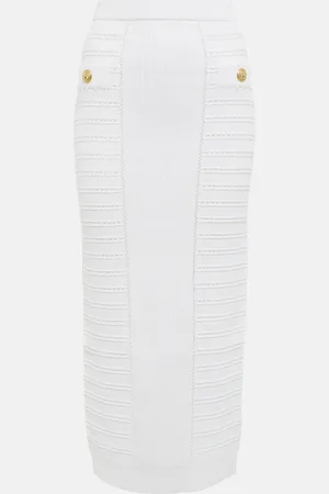 Balmain Verzierter Midirock aus Strick