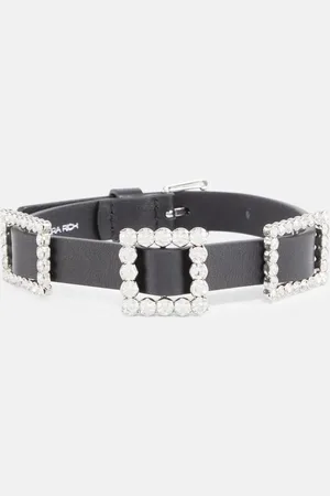 Alessandra Rich Verzierter Choker aus Leder