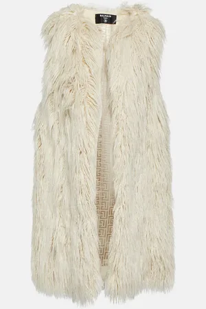 Balmain Weste aus Faux Fur