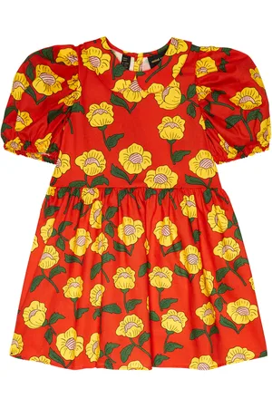 Mini Rodini Bedrucktes Kleid Flowers aus Baumwolle