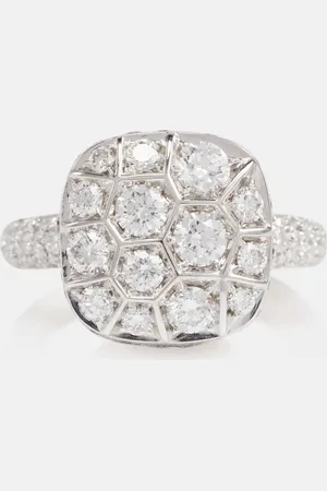 Pomellato Ring Nudo Solitaire Assoluto aus 18kt Rosé- und Weiß mit Diamanten