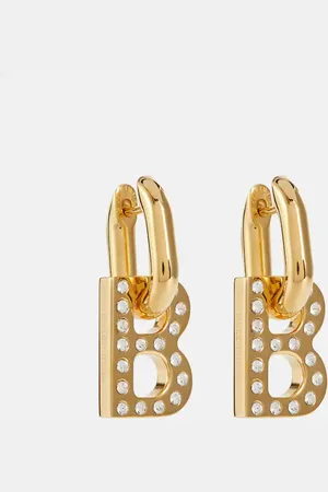 Balenciaga Ohrringe B Chain XS mit Kristallen