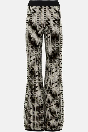 Balmain Schlaghose aus einem Wollgemisch