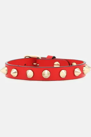 Christian Louboutin Verziertes Armband Loubilink aus Leder