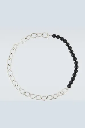 Jil Sander Halskette aus Sterlingsilber mit Zierperlen