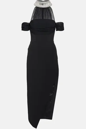 DAVID KOMA Verziertes Midikleid