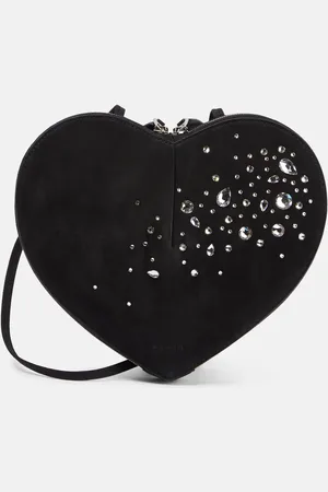 Alaïa Alaïa Verzierte Schultertasche Le Cœur aus Veloursleder